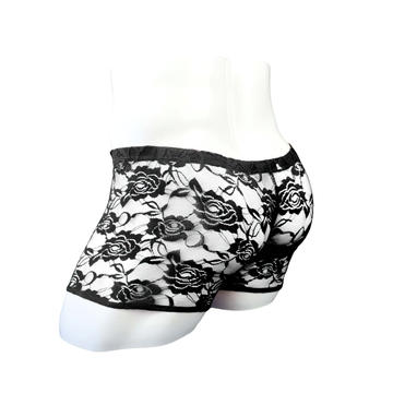 Men's Lace See Through Hollow Out Underwear / Sexy Male Transparent Boxer Shorts - EVE's SECRETS